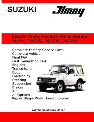 Suzuki Jimny Manual de piese de fabrică în limba engleză Seria JA12, JA22W - Suzuki Jimny English Factory Parts Manual JA12, JA22W Series
