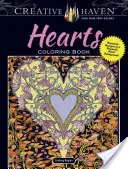 Carte de colorat Creative Haven Hearts: Desene romantice pe un fundal negru dramatic - Creative Haven Hearts Coloring Book: Romantic Designs on a Dramatic Black Background