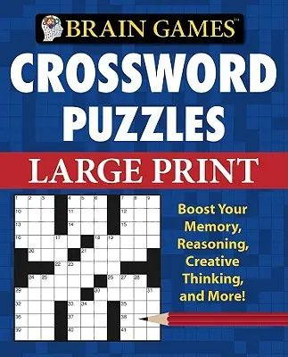 Brain Games - Cuvinte încrucișate - Tipar mare (albastru) - Brain Games - Crossword Puzzles - Large Print (Blue)