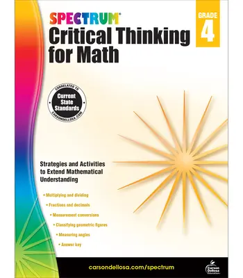 Spectrum Gândire critică pentru matematică, clasa 4 - Spectrum Critical Thinking for Math, Grade 4
