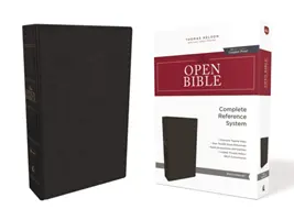 Biblia NKJV, Biblie deschisă, imitație de piele, negru, ediție cu litere roșii, imprimare confortabilă: Sistem complet de referință - The NKJV, Open Bible, Imitation Leather, Black, Red Letter Edition, Comfort Print: Complete Reference System