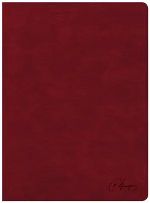 Biblia de studiu KJV Spurgeon, Tapițerie din piele Crimson - KJV Spurgeon Study Bible, Crimson Leathertouch
