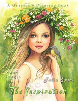 The Inspiration: Grayscale Coloring Book pentru adulți. Colorează o creatură magică și fantastică, zâne și elfi drăguți, fete frumoase - The Inspiration: Grayscale Coloring Book for Adults. Color up a magical and fantasy creatures, cute fairies and elves, beautiful girls