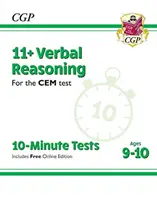 11+ CEM 10-Minute Tests: Verbal Reasoning - Ages 9-10 (cu ediție online) - 11+ CEM 10-Minute Tests: Verbal Reasoning - Ages 9-10 (with Online Edition)