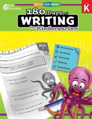 180 Days of Writing for Kindergarten (spaniolă): Practică, evaluare, diagnosticare - 180 Days of Writing for Kindergarten (Spanish): Practice, Assess, Diagnose