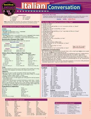 Conversație italiană: A Quickstudy Laminated Language Reference Guide - Italian Conversation: A Quickstudy Laminated Language Reference Guide