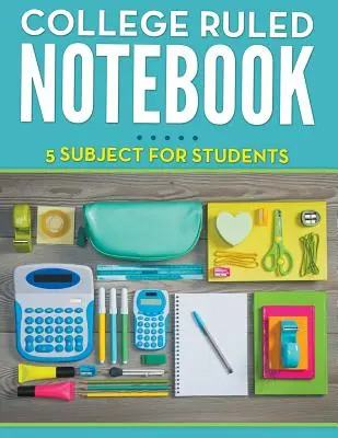 Caiet de notițe cu margini de colegiu - 5 subiecte pentru studenți - College Ruled Notebook - 5 Subject For Students