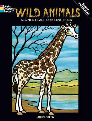 Animale sălbatice vitralii carte de colorat - Wild Animals Stained Glass Coloring Book