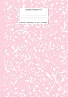 Marble Notebook A4: Pastel Pink College Ruled Journal