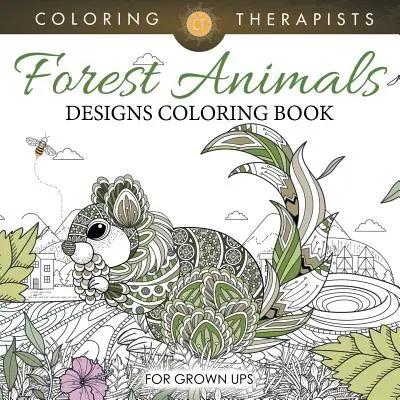 Desene cu animale de pădure Carte de colorat pentru adulți - Forest Animals Designs Coloring Book For Grown Ups