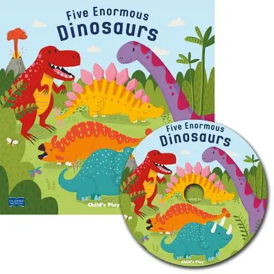 Cinci dinozauri enormi [Cu CD (Audio)] - Five Enormous Dinosaurs [With CD (Audio)]