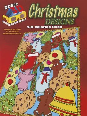 Carte de colorat 3-D - modele de Crăciun - 3-D Coloring Book - Christmas Designs