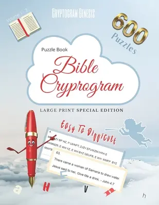 Cartea puzzle Biblie Criptograme Ediție specială cu tiraj mare: Criptograme biblice, Criptograme biblice cărți puzzle, Citate biblice criptograme - The Complete Se - Puzzle Book Bible Cryptogram Large Print Special Edition: Bible Cryptograms, Cryptogram Bible Puzzle Books, Cryptograms Bible Quotes - The Complete Se