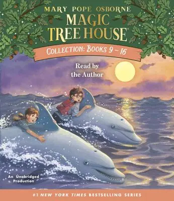 Colecția Magic Tree House: Books 9-16: #9: Delfinii în zori; #10: Orașul fantomă; #11: Lions; #12: Polar Bears Past Bedtime; #13: Vulcan; #14: Drag - Magic Tree House Collection: Books 9-16: #9: Dolphins at Daybreak; #10: Ghost Town; #11: Lions; #12: Polar Bears Past Bedtime; #13: Volcano; #14: Drag