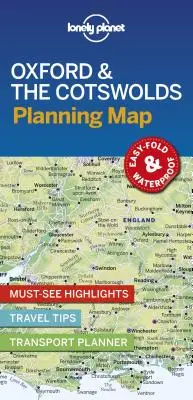 Lonely Planet Oxford & the Cotswolds Hartă de planificare 1 - Lonely Planet Oxford & the Cotswolds Planning Map 1