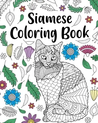 Carte de colorat cu pisici siameze - Siamese Cat Coloring Book