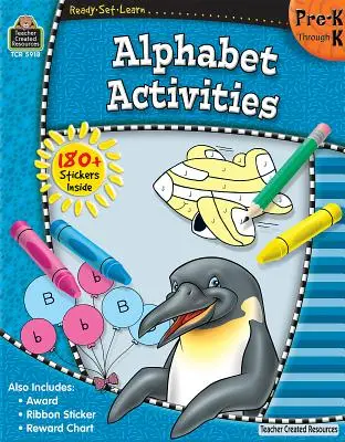 Ready-Set-Learn: Alfabet Activități Prek-K [Cu 180+ autocolante] - Ready-Set-Learn: Alphabet Activities Prek-K [With 180+ Stickers]