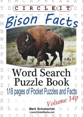 Circle It, Informații despre bizoni, Format de buzunar, Căutare în cuvinte, Carte puzzle - Circle It, Bison Facts, Pocket Size, Word Search, Puzzle Book