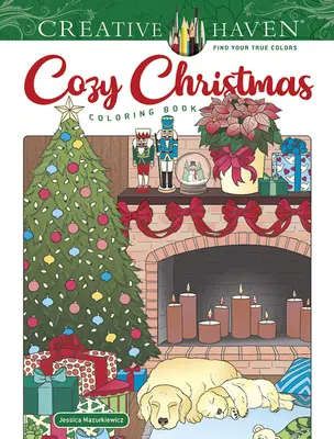 Carte de colorat Creative Haven Cozy Christmas - Creative Haven Cozy Christmas Coloring Book