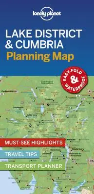Lonely Planet Lake District & Cumbria Hartă de planificare 1 - Lonely Planet Lake District & Cumbria Planning Map 1