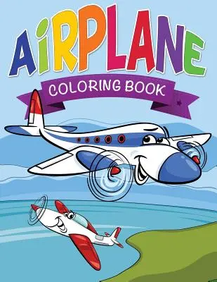 Carte de colorat cu avioane pentru copii - Airplane Coloring Book for Kids