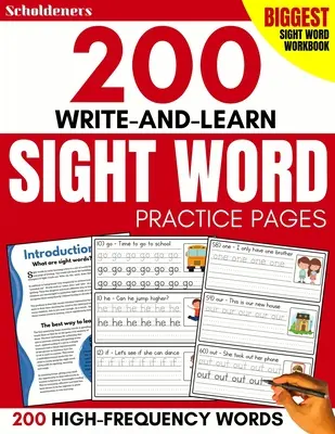 200 Write-and-Learn Sight Word Practice Pages: Learn the Top 200 High-Frequency Words Essential to Reading and Writing Success