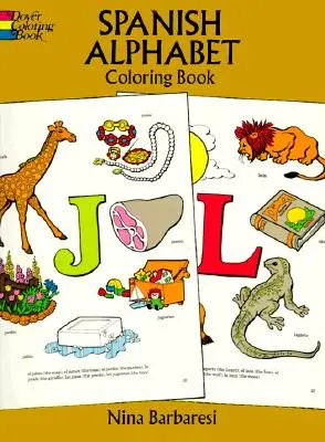 Cartea de colorat cu alfabetul spaniol - Spanish Alphabet Coloring Book
