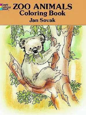 Carte de colorat cu animale de la grădina zoologică - Zoo Animals Coloring Book
