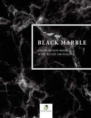 Carnet de compunere Black Marble cu margine lată 100 de pagini - Black Marble Composition Book Wide Ruled 100 Pages