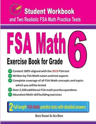 FSA Math Exercise Book for Grade 6: Caiet de lucru pentru elevi și două teste FSA Math realiste - FSA Math Exercise Book for Grade 6: Student Workbook and Two Realistic FSA Math Tests