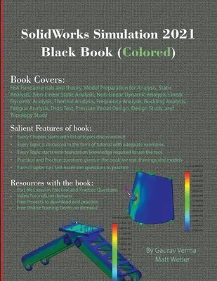 SolidWorks Simulation 2021 Carte neagră (colorată) - SolidWorks Simulation 2021 Black Book (Colored)