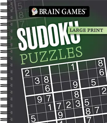 Brain Games - Large Print: Sudoku Puzzles (gri închis) - Brain Games - Large Print: Sudoku Puzzles (Dark Gray)