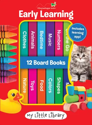 Micuța mea bibliotecă: Învățarea timpurie - Primele cuvinte (12 cărți de carton și aplicație descărcabilă!) - My Little Library: Early Learning - First Words (12 Board Books & Downloadable App!)