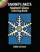 Cartea de colorat cu fulgi de zăpadă din sticlă colorată - Snowflakes Stained Glass Coloring Book