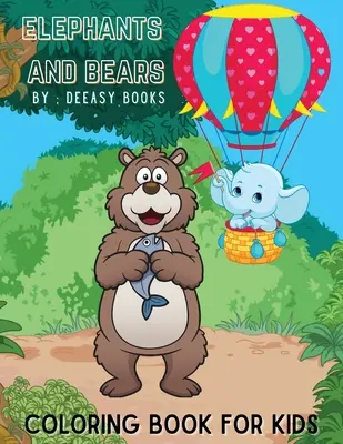Elefanți și urși Carte de colorat pentru copii - Elephants and Bears Coloring Book For Kids