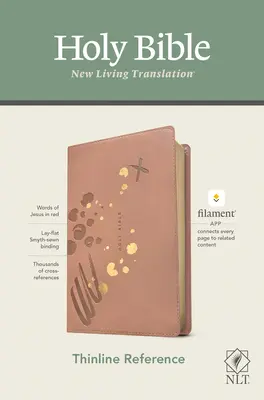 Biblia de referință NLT Thinline, ediția Filament Enabled (litere roșii, piele, roz) - NLT Thinline Reference Bible, Filament Enabled Edition (Red Letter, Leatherlike, Pink)