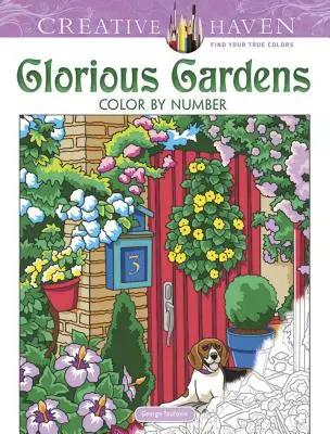 Carte de colorat Creative Haven Glorious Gardens Color by Number - Creative Haven Glorious Gardens Color by Number Coloring Book