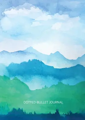 Watercolor Blue & Green Hills - Jurnal Bullet punctat: Medium A5 - 5.83X8.27 - Watercolor Blue & Green Hills - Dotted Bullet Journal: Medium A5 - 5.83X8.27