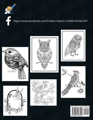 Carte de colorat cu păsări - Birds Coloring Book