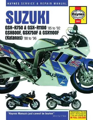 Suzuki Gsx-R750 & Gsx-Rr1100 85 la 92: Gsx600f, Gsx750f & Gsx1100f (Katanas) 8 la 96 - Suzuki Gsx-R750 & Gsx-Rr1100 85 to 92: Gsx600f, Gsx750f & Gsx1100f (Katanas) 8 to 96