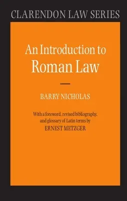 O introducere în dreptul roman - An Introduction to Roman Law