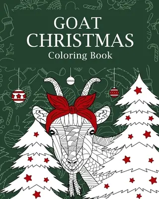 Cartea de colorat Goat Christmas - Goat Christmas Coloring Book