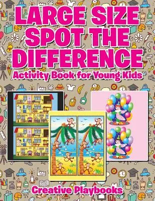 Carte de activități de dimensiuni mari Spot the Difference pentru copii mici - Large Size Spot the Difference Activity Book for Young Kids