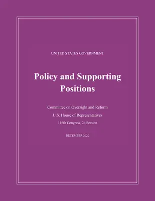 Politica guvernului Statelor Unite ale Americii și poziții de susținere (Plum Book) 2020 - United States Government Policy and Supporting Positions (Plum Book) 2020