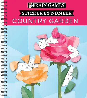 Jocuri pentru creier - Sticker by Number: Grădina de țară - Brain Games - Sticker by Number: Country Garden