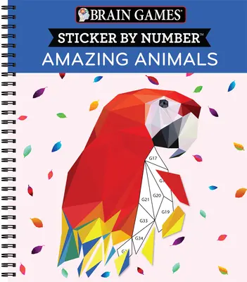 Brain Games - Sticker by Number: Animale uimitoare - Brain Games - Sticker by Number: Amazing Animals