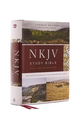 Biblia de studiu NKJV, copertă cartonată, color, ediție Red Letter, imprimare confortabilă: Resursa completă pentru studierea Cuvântului lui Dumnezeu - NKJV Study Bible, Hardcover, Full-Color, Red Letter Edition, Comfort Print: The Complete Resource for Studying God's Word