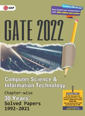 GATE 2022 Știința calculatoarelor și tehnologia informației - 30 de ani Capitolul în funcție de documente rezolvate (1992-2021). (G K Publications (P) Ltd) - GATE 2022 Computer Science and Information Technology - 30 years Chapter wise Solved Papers (1992-2021). (G K Publications (P) Ltd)