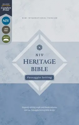 Niv, Biblia Heritage, Passaggio Setting, Leathersoft, Brown, Comfort Print: Unirea elegantă a coloanelor simple și duble într-o singură Bibl Passaggio Setting - Niv, Heritage Bible, Passaggio Setting, Leathersoft, Brown, Comfort Print: Elegantly Uniting Single and Double Columns Into One Passaggio Setting Bibl