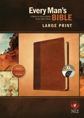 Biblia fiecărui bărbat NLT, tipar mare, Tutone - Every Man's Bible NLT, Large Print, Tutone